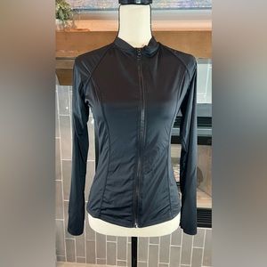 NIPTUCK Women's Long Sleeve Black Sun Safe Full Zip Top Size 8